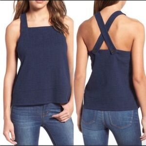 MADEWELL | NEW Deep Navy Blue Cross-Back Tank Top Women’s Size X-Large